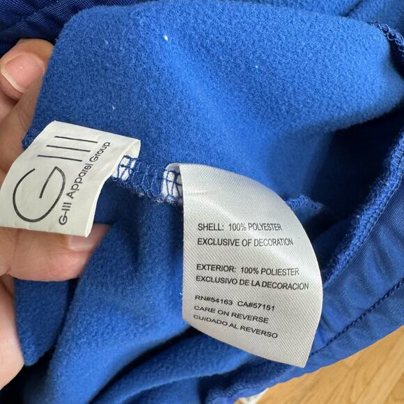 New York Giants NFL Block Logo Men's XL Track Jacket Full Zip Blue - Picture 9 of 11